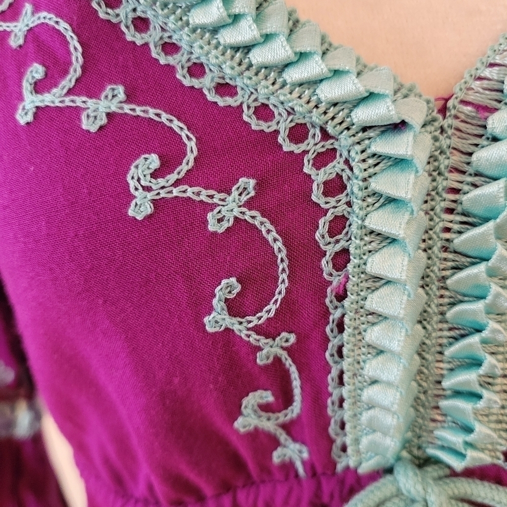 Moda International Embroidered Boho Dress Size Medium‎ - Picture 3 of 4
